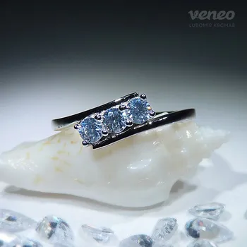 Prsten Laura - prsten s čirými zirkony, Materiál: Růžové zlato, ryzost 585/1000