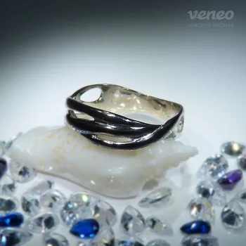 Prsten Prsten s plastikou P125, Materiál: Růžové zlato, ryzost 585/1000