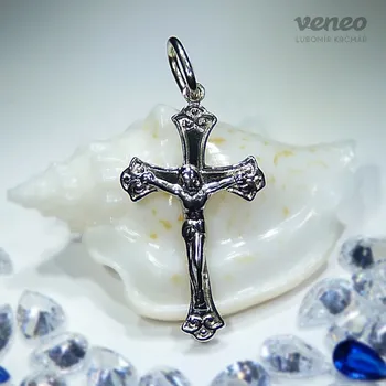 Přívěsek Přívěsek kříž s Kristem malý Z121, Materiál: Stříbro, ryzost 925/1000