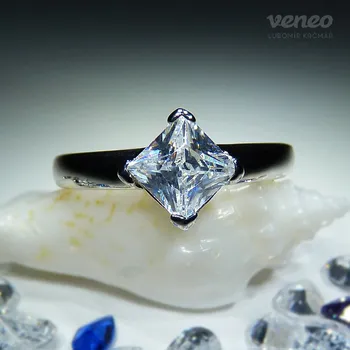 Prsten Klaudie - prsten s čirým zirkonem, Materiál: Růžové zlato, ryzost 585/1000