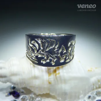 Prsten Prsten s plastikou orla P152/2, Materiál: Růžové zlato, ryzost 585/1000