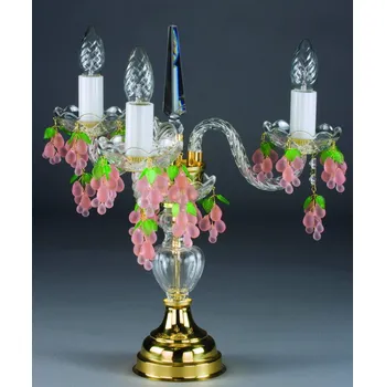 Lampička Stolní lampa - ověsy víno S165V, Varianta Zlatá