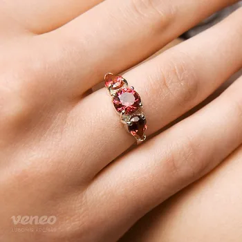 Prsten Audrey – prsten s rubíny, Materiál: Růžové zlato, ryzost 585/1000