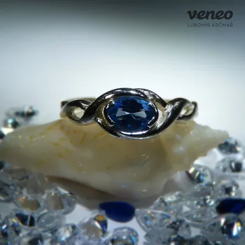 Prsten Heméra - prsten se safírem, Materiál: Růžové zlato, ryzost 585/1000