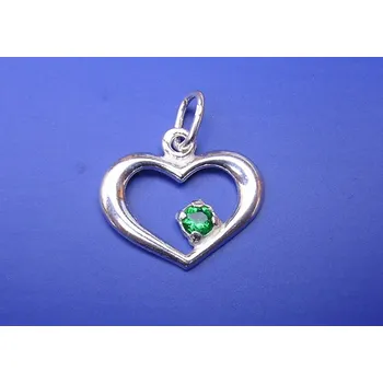 Přívěsek Srdce 3056 - přívěsek se swarogreenem , Materiál: Zlato (žluté), ryzost 585/1000