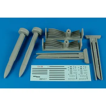 Plastikový model Aerobonus 1/48 Ch-58 (AS-11 Kilter) air-to-ground missiles
