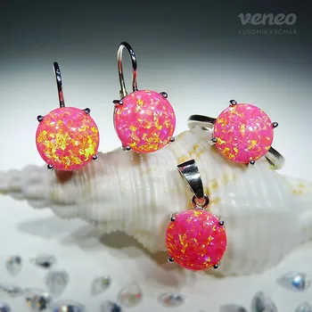 Souprava šperků Diana 10 - souprava šperků s venezuelskými opály, Materiál: Bílé zlato, ryzost 585/1000