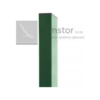 Plotový sloupek Sloupek zelený 240 cm, průměr 40x60 mm