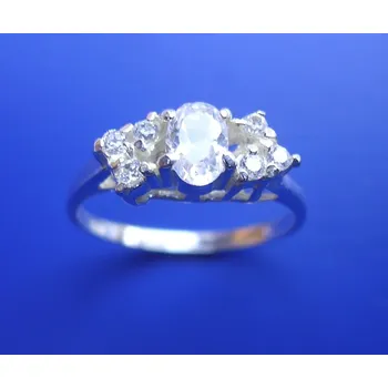 Prsten Dafné - prsten s čirými zirkony, Materiál: Růžové zlato, ryzost 585/1000