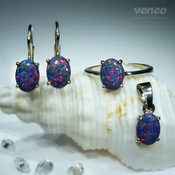 Souprava šperků Ariana 8 - souprava šperků s arabskými opály, Materiál: Bílé zlato, ryzost 585/1000