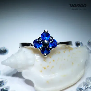 Prsten Viola - prsten se safíry , Materiál: Růžové zlato, ryzost 585/1000