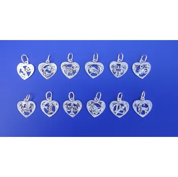 Přívěsek Znamení srdíčko malé Z258, Materiál: Bílé zlato, ryzost 585/1000