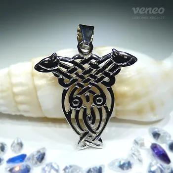 Přívěsek Přívěsek Keltský lovecký pes z Cuchulain-Keltské symboly Z243, Materiál: Bílé zlato, ryzost 585/1000