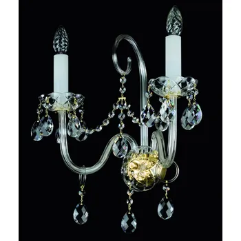 Nástěnné svítidlo Nástěnné svítidlo křišťálové N011CLN, Varianta Zlaté