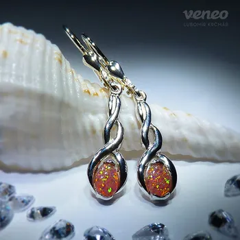 Náušnice Heméra - náušnice s brazilskými opály, Materiál: Bílé zlato, ryzost 585/1000