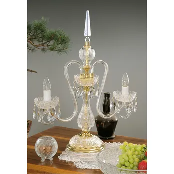 Lampička Křišťálová stolní lampa ES680219, Varianta Zlatá