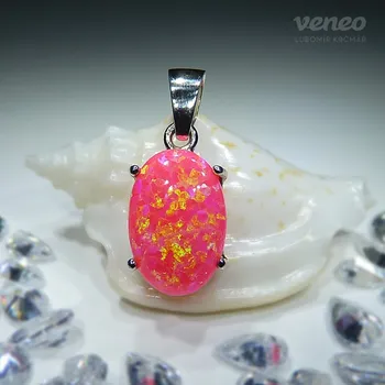 Přívěsek Ariana 12 - přívěsek s venezuelským opálem, Materiál: Bílé zlato, ryzost 585/1000