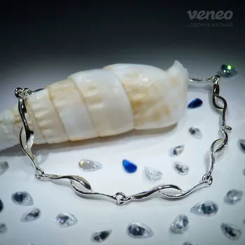 Náramek Náramek článkový NK4004/18, Materiál: Bílé zlato, ryzost 585/1000