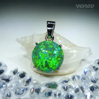 Přívěsek Diana 12 – přívěsek se zeleným opálem, Materiál: Růžové zlato, ryzost 585/1000