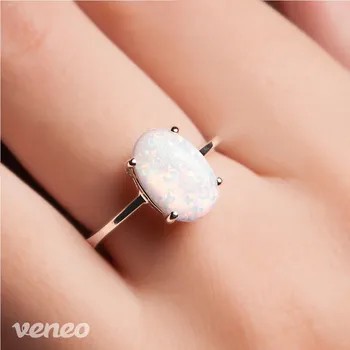 Prsten Ariana 12 - prsten s australským opálem, Materiál: Růžové zlato, ryzost 585/1000