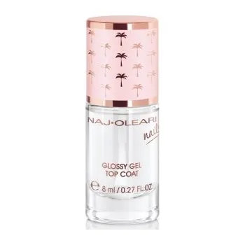 Lak na nehty Naj-Oleari Glossy Gel Top Coat svrchní lak s gelovým efektem - Transparent 8 ml
