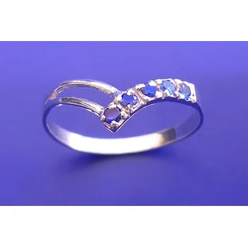 Prsten Anita - prsten se safíry , Materiál: Stříbro, ryzost 925/1000