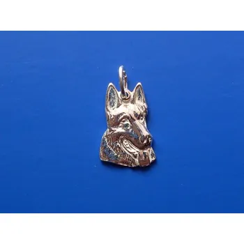 Přívěsek Přívěsek hlava-pes německý ovčák Z223, Materiál: Bílé zlato, ryzost 585/1000