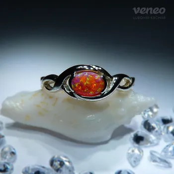 Prsten Heméra - prsten s brazilským opálem, Materiál: Růžové zlato, ryzost 585/1000