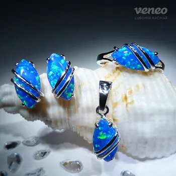 Souprava šperků Marabelle – souprava šperků s thajskými opály a plastikou, Materiál: Růžové zlato, ryzost 585/1000