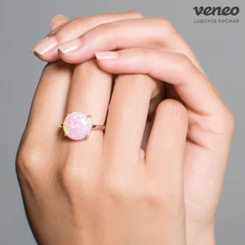Prsten Diana 10 - prsten s růžovým opálem, Materiál: Růžové zlato, ryzost 585/1000