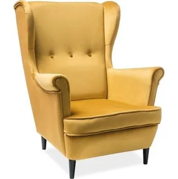 Křeslo MAMBA křeslo Lord, sametově žlutá (kari)