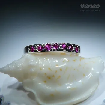 Prsten Amélie - prsten s rubíny , Materiál: Růžové zlato, ryzost 585/1000