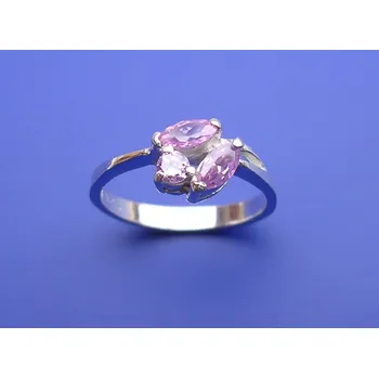 Prsten Silvana - prsten s růžovými zirkony , Materiál: Růžové zlato, ryzost 585/1000