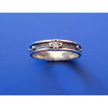 Prsten Prsten modlitební kuličky se zirkonem P159/0-oxid, Materiál: Růžové zlato, ryzost 585/1000