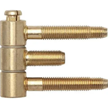 pant Závěs pro ocel.zárubně 3-dílný, pro falc.dřevěné dveře, 16 x 46,7mm, pomosazený | Dveře a&nbsp;dveřní příslušenství Dveřní panty, Dveřní závěsy Panty na dveře SFS