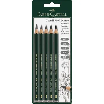 Grafitová tužka Faber-Castell 9000 Jumbo 5 ks