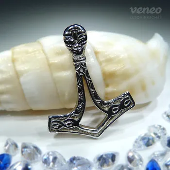 Přívěsek Přívěsek Thorovo kladivo-Keltské symboly Z254, Materiál: Bílé zlato, ryzost 585/1000