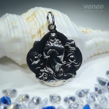 Přívěsek Přívěsek Madona s anděly Z264, Materiál: Bílé zlato, ryzost 585/1000