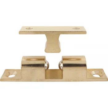 Dvojitá kulová západka, 13 x 70 mm, masivní mosaz | Železářství Nábytkové kování,nábytkové panty Nábytkové panty Příslušenství nábytkové panty