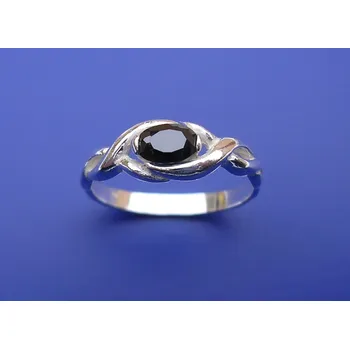 Prsten Heméra - prsten s černým zirkonem, Materiál: Růžové zlato, ryzost 585/1000