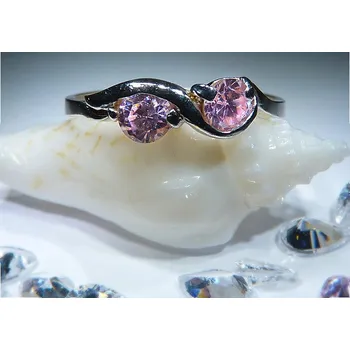 Prsten Miriam - prsten s růžovými zirkony , Materiál: Růžové zlato, ryzost 585/1000