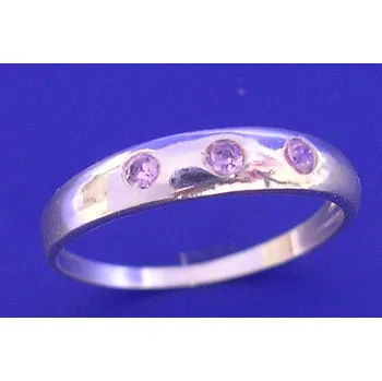 Prsten Trinida - prsten s růžovými zirkony, Materiál: Růžové zlato, ryzost 585/1000