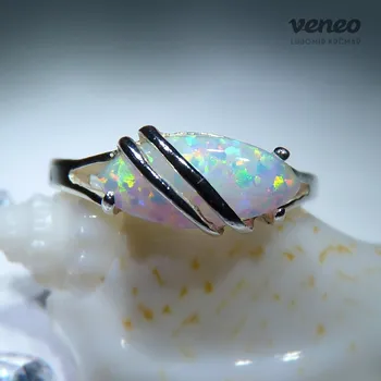 Prsten Marabelle – prsten s australským opálem a plastikou, Materiál: Růžové zlato, ryzost 585/1000