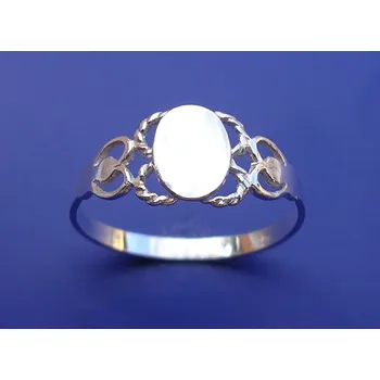 Prsten Prsten s plastikou P146, Materiál: Stříbro, ryzost 925/1000