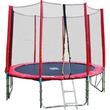 Trampolína GoodJump GoodJump 4UPVC červená trampolína 305 cm s ochrannou sítí + žebřík + krycí plachta