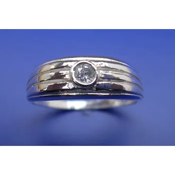 Prsten Prsten se zirkonem a plastikou P114/0, Materiál: Růžové zlato, ryzost 585/1000