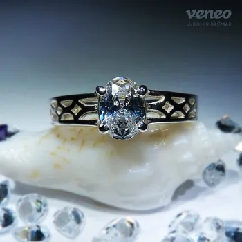 Prsten Zora - prsten s čirým zirkonem, Materiál: Růžové zlato, ryzost 585/1000