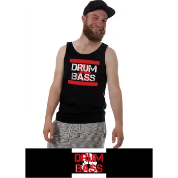 Pánské tílko Pánské tílko DRUM & BASS Velikost: L, Barva: Černá - Design 1