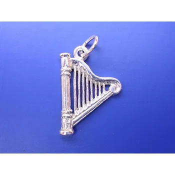 Přívěsek Přívěsek harfa plastický Z286, Materiál: Bílé zlato, ryzost 585/1000