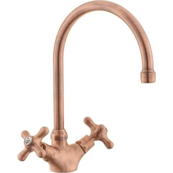 Vodovodní baterie Paffoni IRIS/Ricordi IR180RM dřezová stojánková, raménko deštník, měď